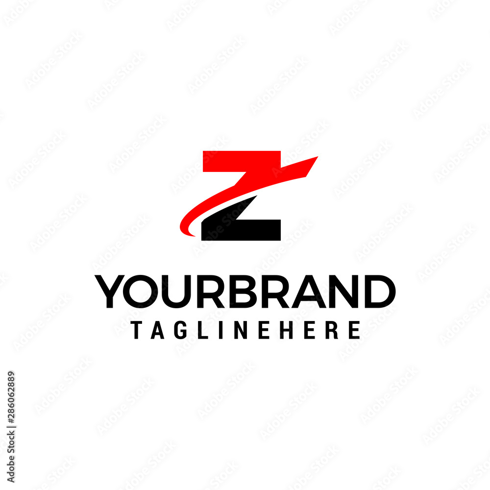 initial letter Z logo with slice element graphic vector template initial letter Z logo with slice element graphic vector template