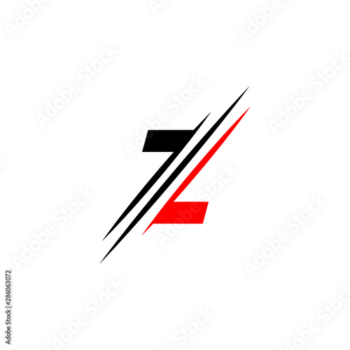 Letter Z logo graphic elegant and unique sliced design template Vector
