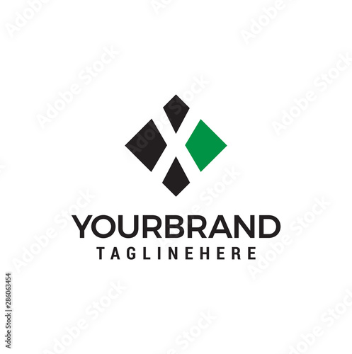 Free Download letter X negative space square logo vector design template - GFXLoad