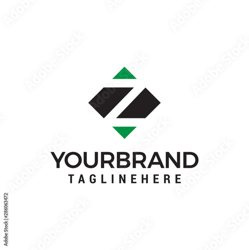 Free Download letter Z negative space square logo vector design template - GFXLoad