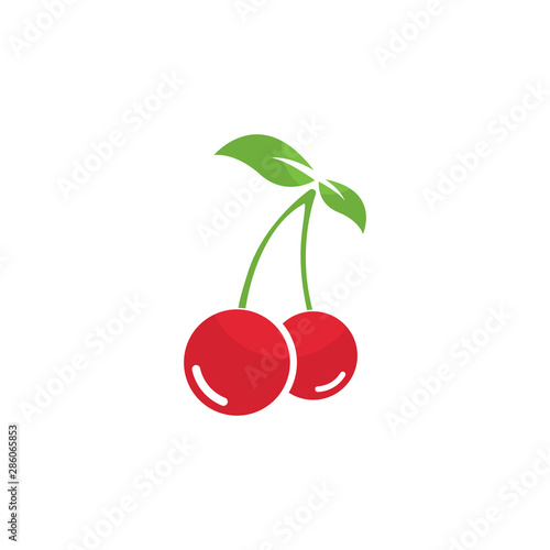 cherry logo vector icon template