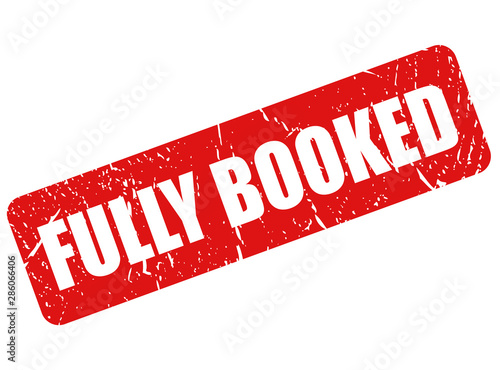Fully booked vector stamp