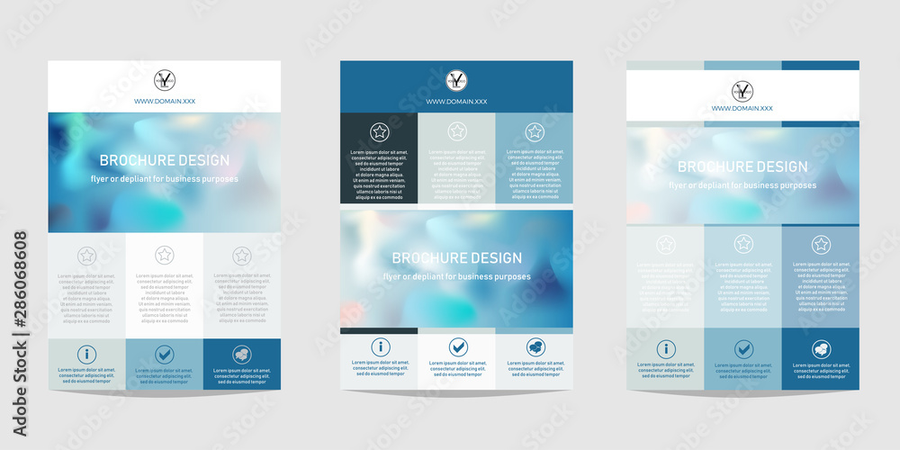 Design template for Brochure, Flyer or Depliant for business purposes Design template for Brochure, Flyer or Depliant for business purposes