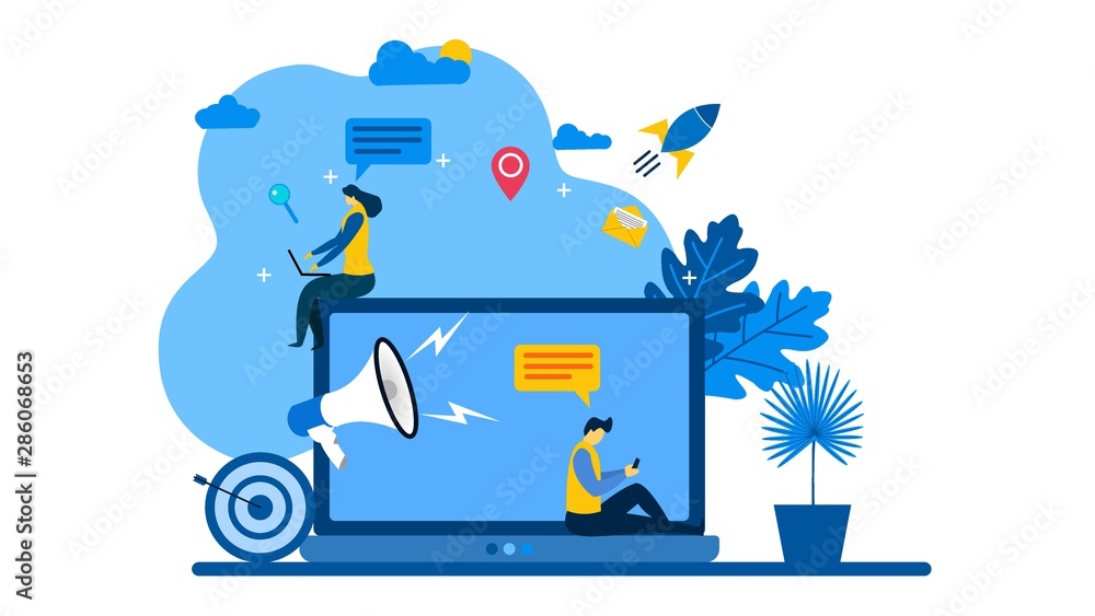 Website or landing page Digital communication,flat design with Tiny People Character Concept Vector Illustration, Suitable For Wallpaper, Background, Card, banner,Book Illustration, Web Landing Page Website or landing page Digital communication,flat design with Tiny People Character Concept Vector Illustration, Suitable For Wallpaper, Background, Card, banner,Book Illustration, Web Landing Page