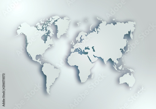 Fototapeta Naklejka Na Ścianę i Meble -  World digital outlined map background