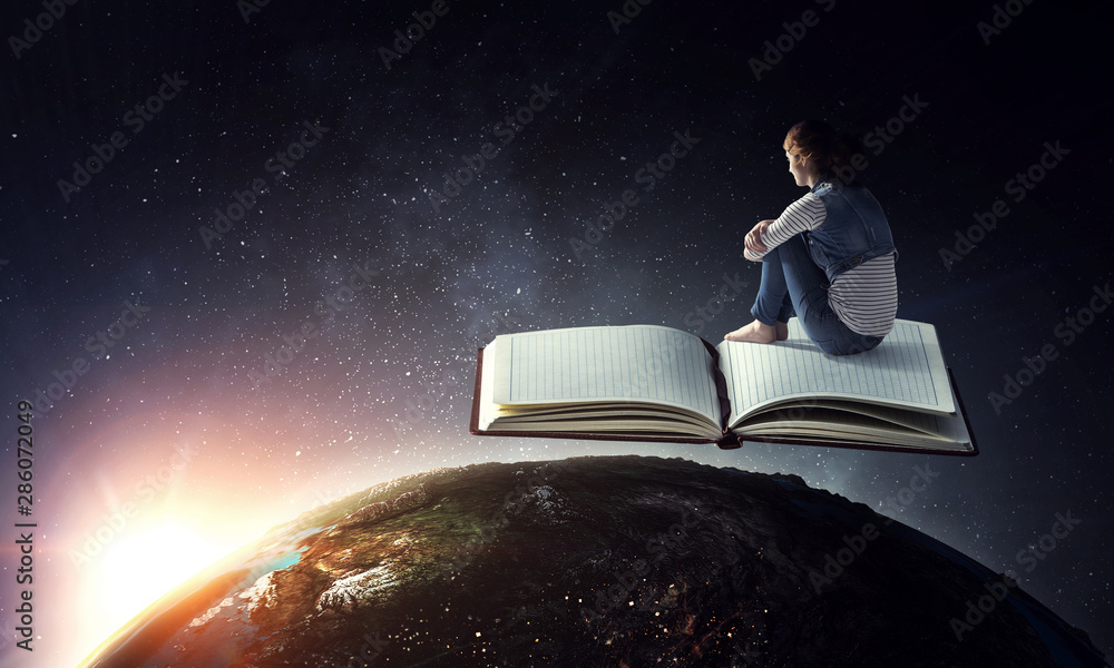 When reading takes you away. Mixed media When reading takes you away. Mixed media
