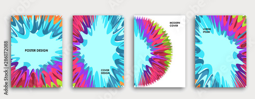 Multi-colored book cover page design, creative abstract background. © alenaohneva