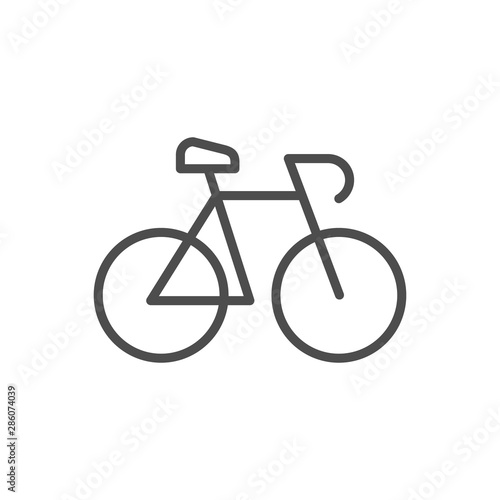 Bicycle or bike line outline icon