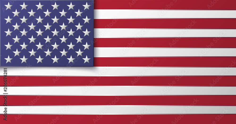 Naklejka premium Flag of the United States of America. Vector image .