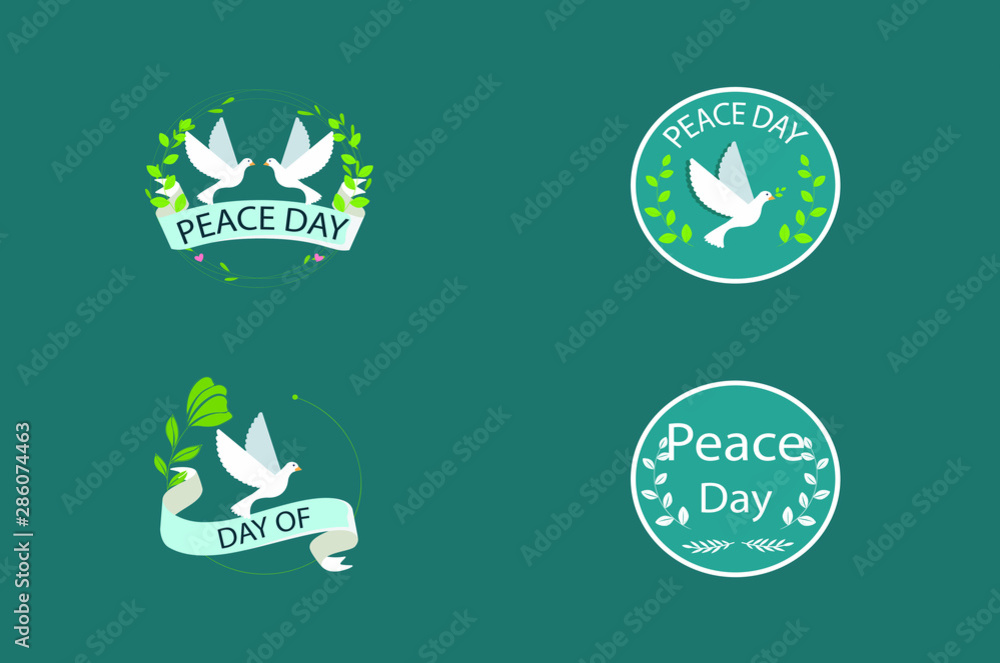 The beautiful and lovely peace day greeting elements The beautiful and lovely peace day greeting elements