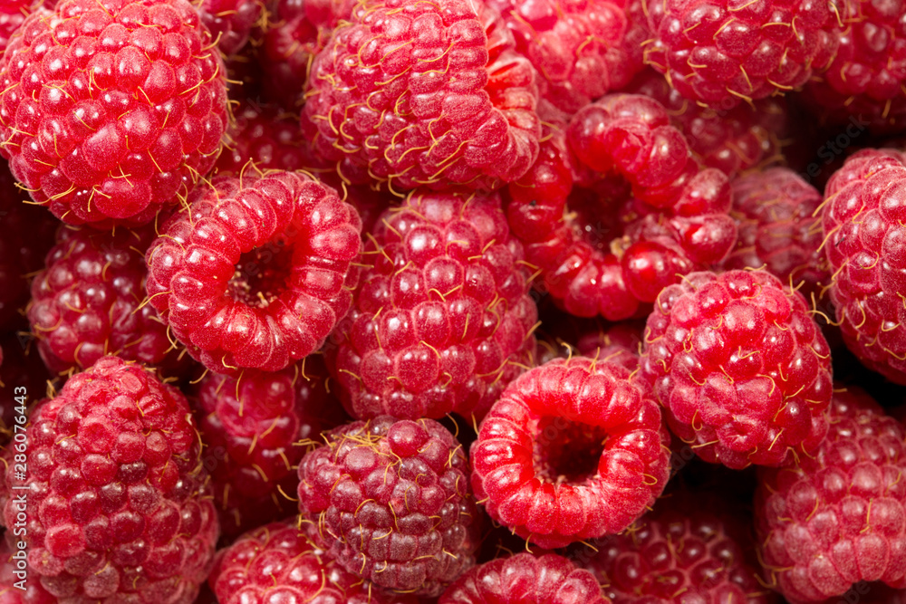 Top view of raw pink fresh raspberries Top view of raw pink fresh raspberries