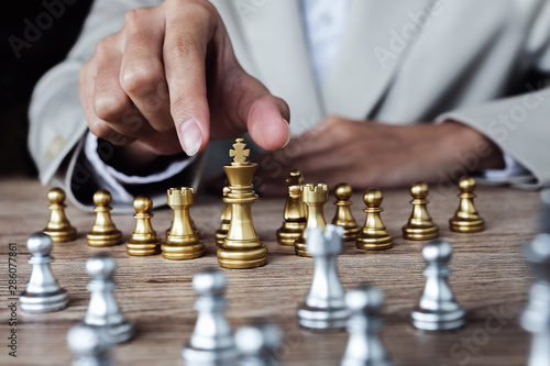 Wallpaper Mural Strategic Planning, Business Competition, Show planning chess the competition to fight in the business world. Torontodigital.ca