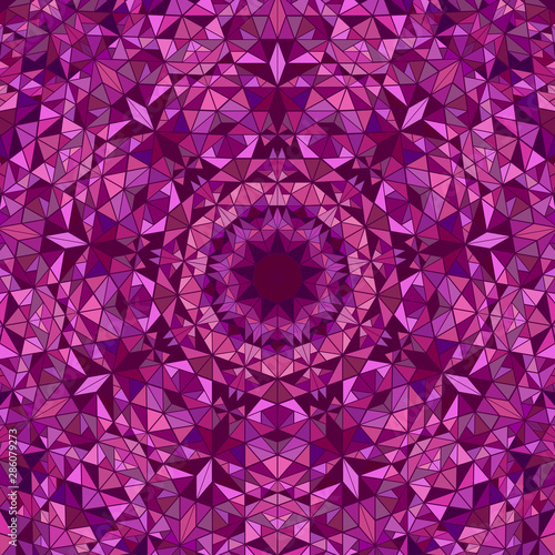 Dynamic geometrical radial tiled mosaic mandala background - colorful circular vector illustration with triangle tiles
