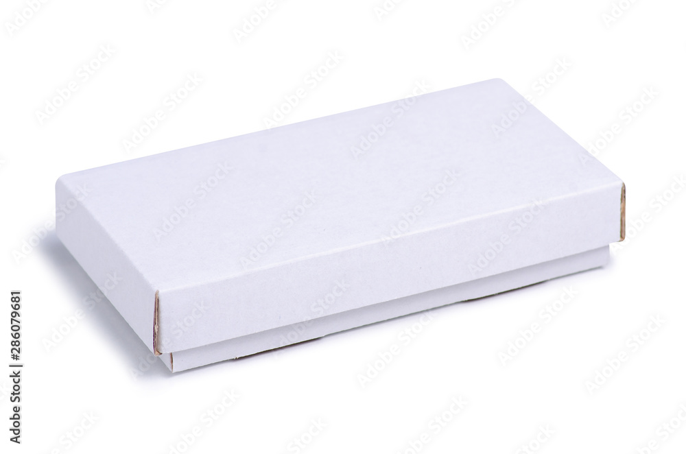 White box cardboard on white background isolation White box cardboard on white background isolation