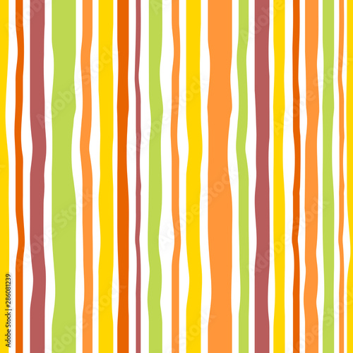 Fun hand drawn stripes seamless vector pattern