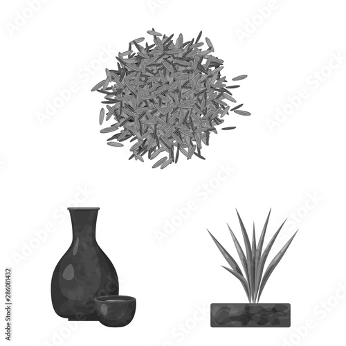 Vector illustration of food and organic sign. Collection of food and agricultural vector icon for stock.