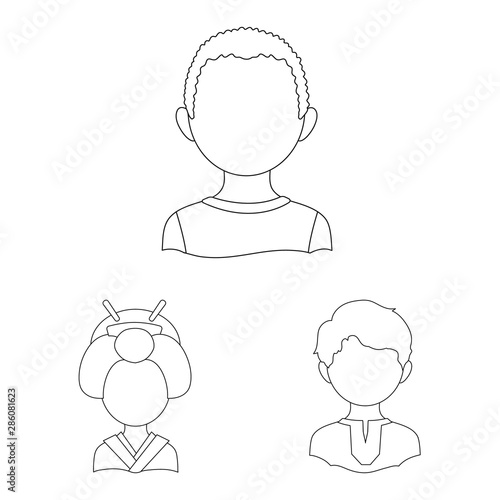 Vector design of imitator and resident symbol. Collection of imitator and culture vector icon for stock.