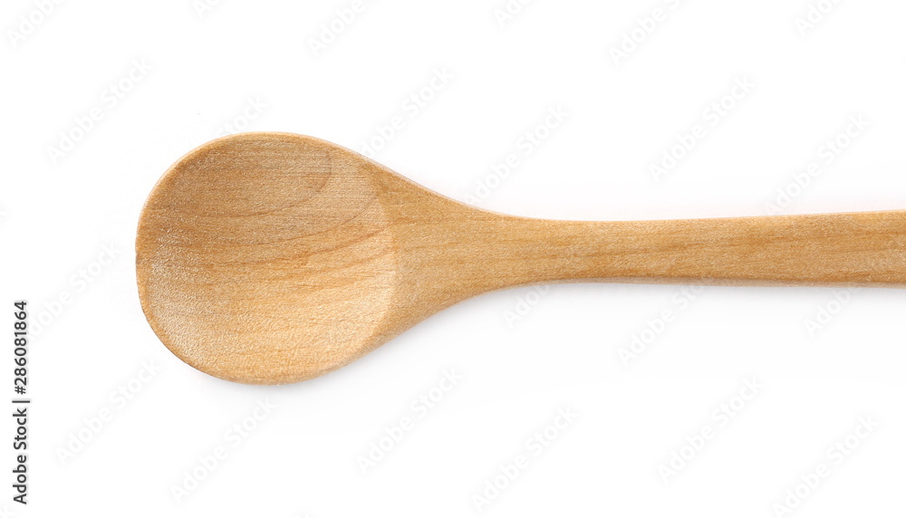 Empty wooden spoon isolated on white background Empty wooden spoon isolated on white background