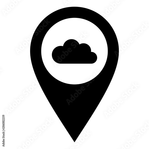 Wolke und Kartenmarkierung