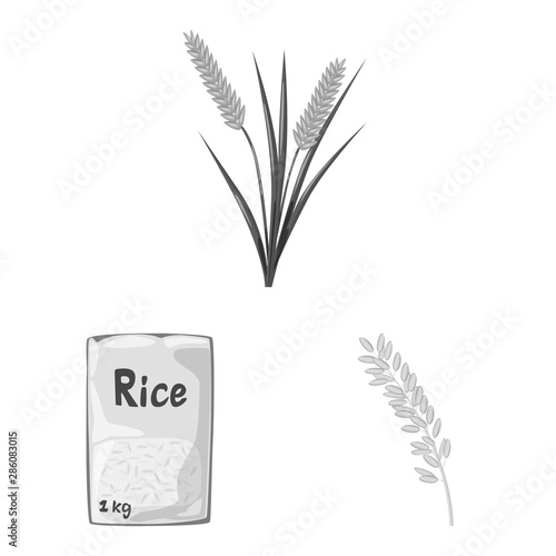 Vector illustration of food and organic logo. Collection of food and agricultural stock vector illustration.