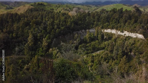 Wild New Zealand landscape of Rangitikei Ranges 4k photo