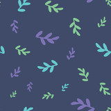 leaves seamless repeat pattern background