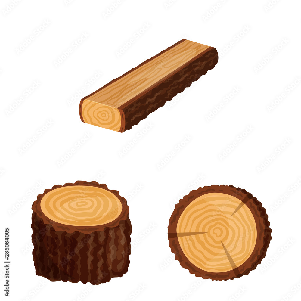 Isolated object of signboard and wood icon. Set of signboard and wooden stock symbol for web. Isolated object of signboard and wood icon. Set of signboard and wooden stock symbol for web.