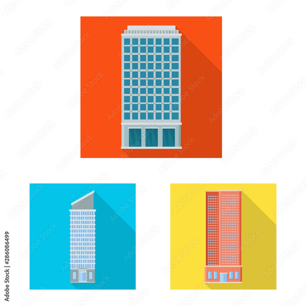 Isolated object of municipal and center symbol. Set of municipal and estate stock symbol for web. Isolated object of municipal and center symbol. Set of municipal and estate stock symbol for web.