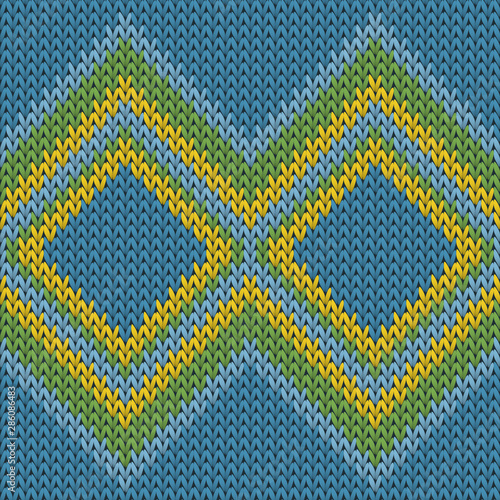 Bright rhombus argyle christmas knit geometric 