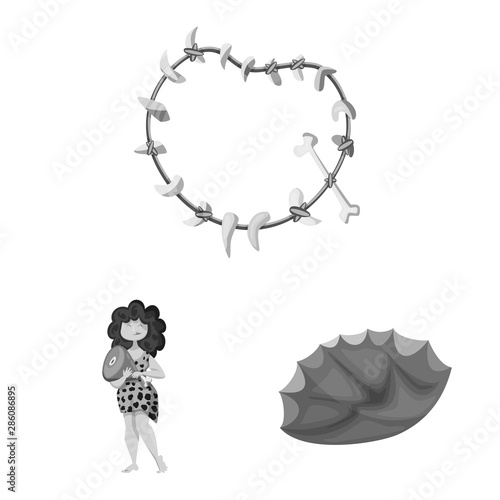 Vector design of survival and history symbol. Collection of survival and prehistory stock symbol for web.