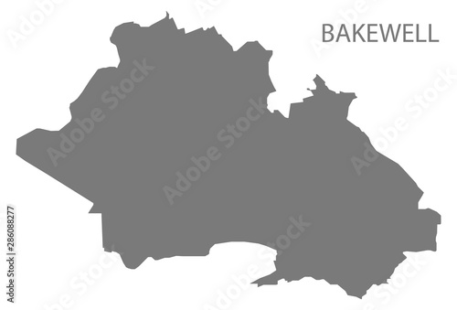Bakewell grey ward map of Derbyshire Dales district in East Midlands England UK