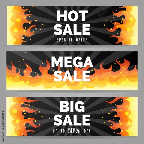 Fire sale banners
