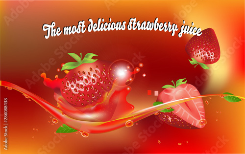 splash of strawberry juice