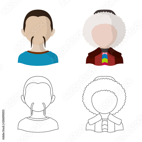 Vector illustration of imitator and resident sign. Collection of imitator and culture stock symbol for web.