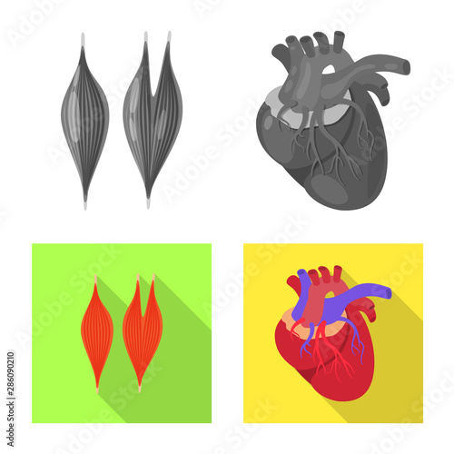 Vector illustration of biology and scientific symbol. Set of biology and laboratory vector icon for stock.