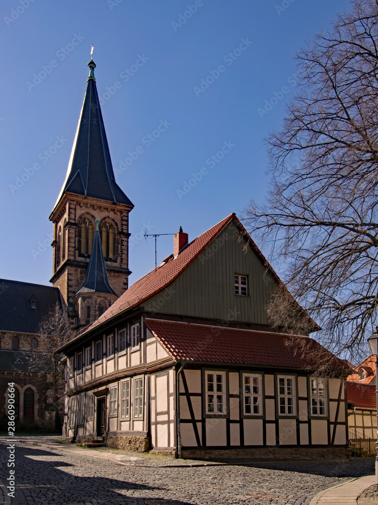 In der Altstadt von Wernigerode im Harz in Sachsen-Anhalt, Deutschland In der Altstadt von Wernigerode im Harz in Sachsen-Anhalt, Deutschland
