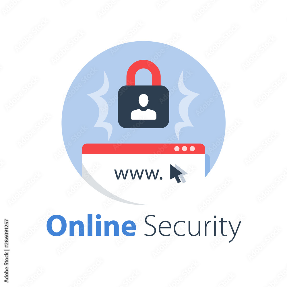 Online security, safe internet access, antivirus software, data protection Online security, safe internet access, antivirus software, data protection