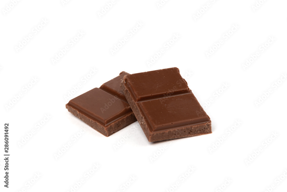Milk chocolate isolated on white background. Milk chocolate isolated on white background.