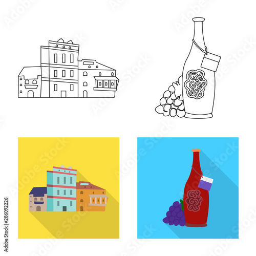 Vector illustration of culture and sightseeing icon. Collection of culture and originality stock vector illustration.