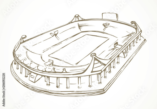 Small Stadium. Vector sketch