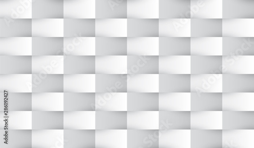 Grey pattern background. 3D texture wall panel. Seamless geometric texture.