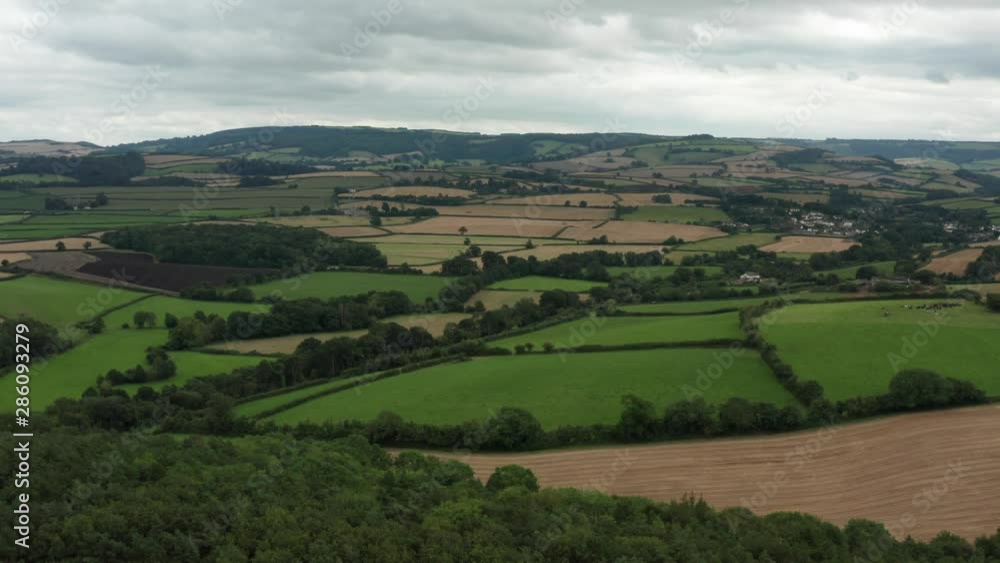 Somerset county countryside aerial view of fields and farm land Somerset county countryside aerial view of fields and farm land