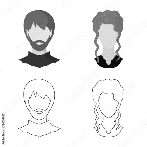 Vector design of professional and photo logo. Set of professional and profile vector icon for stock.