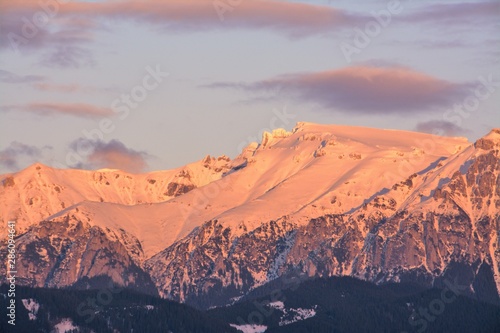 in the evening in the Piatra Craiului mountains