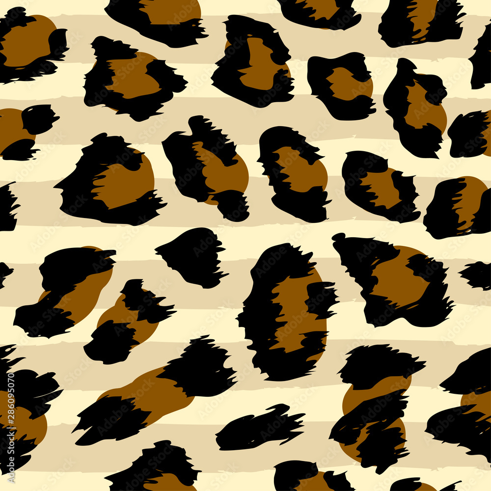 Ocelot pattern design - funny drawing seamless leopard pattern. Lettering poster or t-shirt textile graphic design. / wallpaper, wrapping paper. Ocelot pattern design - funny drawing seamless leopard pattern. Lettering poster or t-shirt textile graphic design. / wallpaper, wrapping paper.