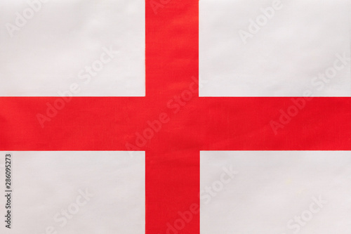 England national fabric flag, textile background. Symbol of international British world country.