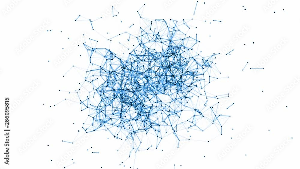 Abstract movement of geometric shapes on a white background Abstract movement of geometric shapes on a white background