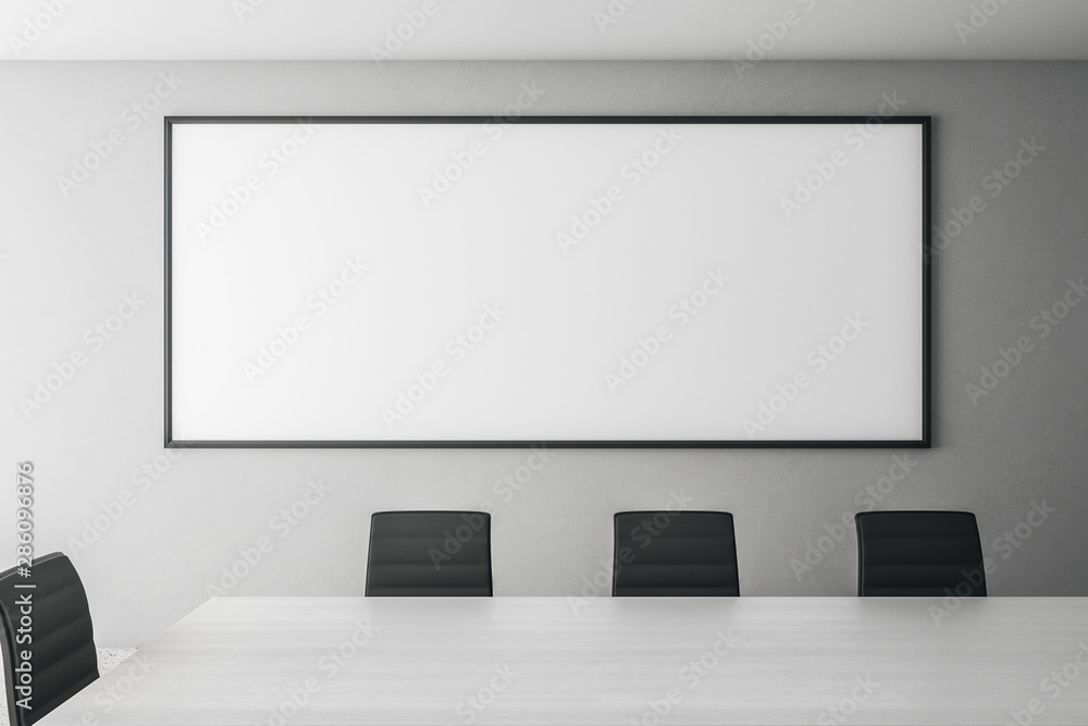 Fototapeta premium Modern meeting room with poster