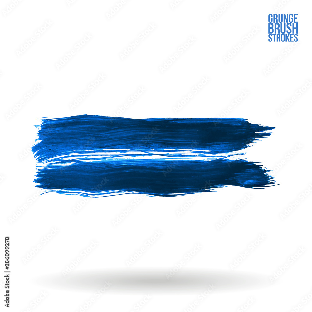 Blue brush stroke and texture. Grunge vector abstract hand - painted element. Underline and border design. Blue brush stroke and texture. Grunge vector abstract hand - painted element. Underline and border design.