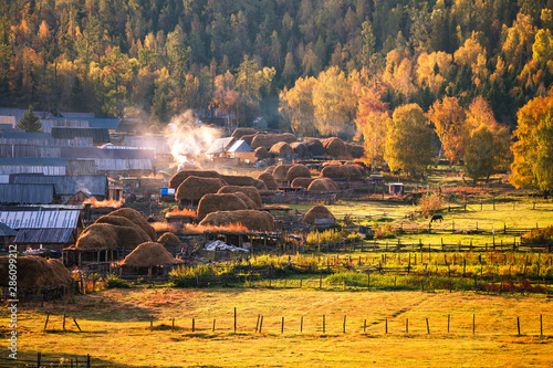 Xinjiang baihaba morning view photo